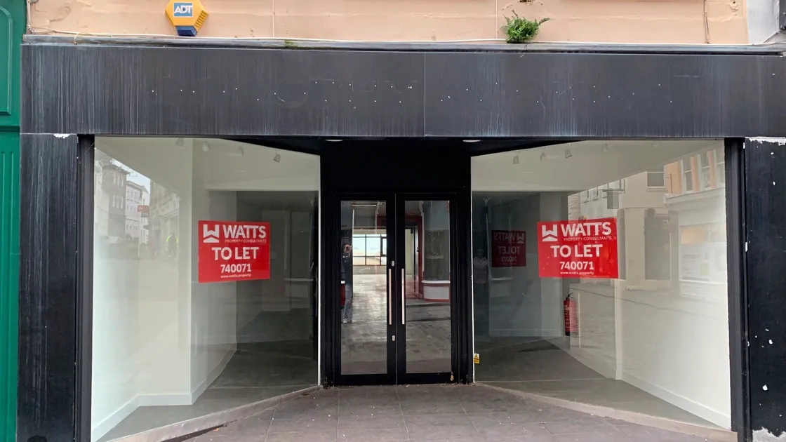 A survey of Town found there were six fewer empty shops than at the end of January last year. (32883687)