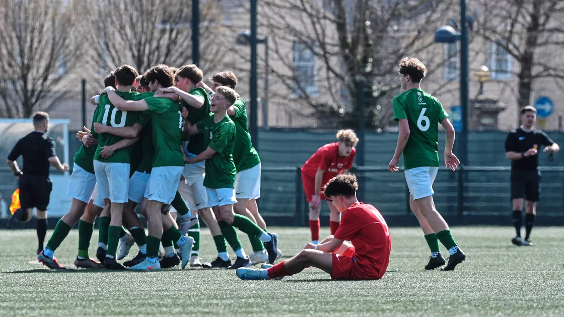 Guernsey celebrate at Springfield after claiming a first U16 Muratti win in eight years.