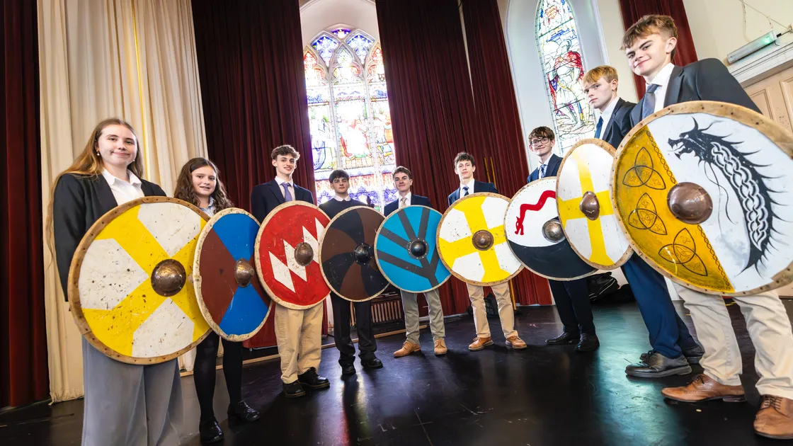 It was the third year that the re-enactment group has worked with Elizabeth College in making learning visual.