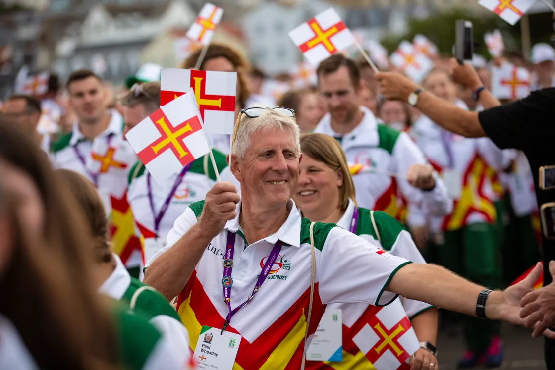 Paul at the opening ceremony of the Guernsey 2023 NatWest International Island Games