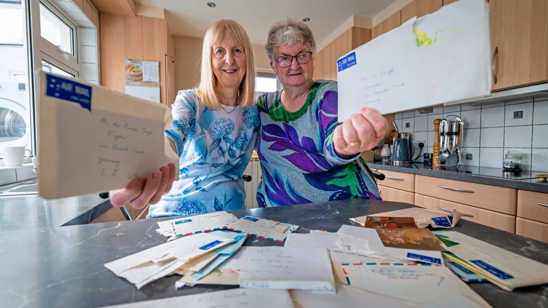 Maureen Tough, left, and Jan Randall have been pen friends for more than 60 years