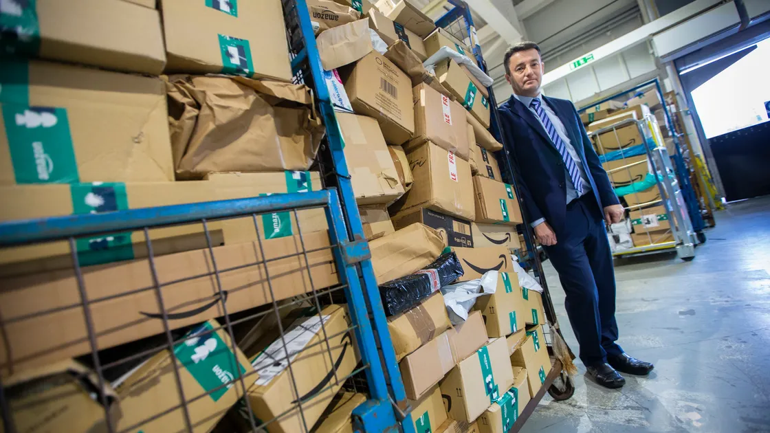 Guernsey Post CEO Boley Smillie said that the growth in the number of parcels it handles is behind its £1.8m. investment in automatic sorting. (Picture by Peter Frankland, 31454049)