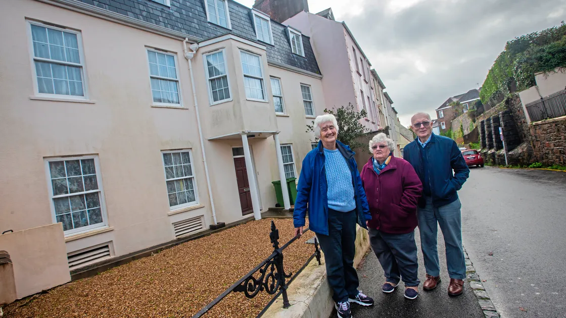A campaign has been launched to get a blue plaque at Floraville House to honour Jessie de Garis as the founder of special education in Guernsey, by left to right, Pauline Garthwaite, Yvonne Hodder and John Hodder.  (Picture by Peter Frankland, 32714134)