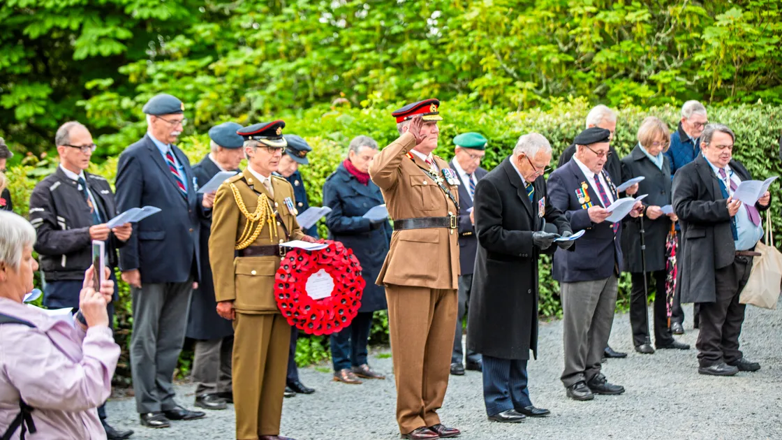 The Lt-Governor, Lieutenant General Richard Cripwell, was among those to lay a wreath during the service as was the local branch of the Royal British Legion. (33175682)