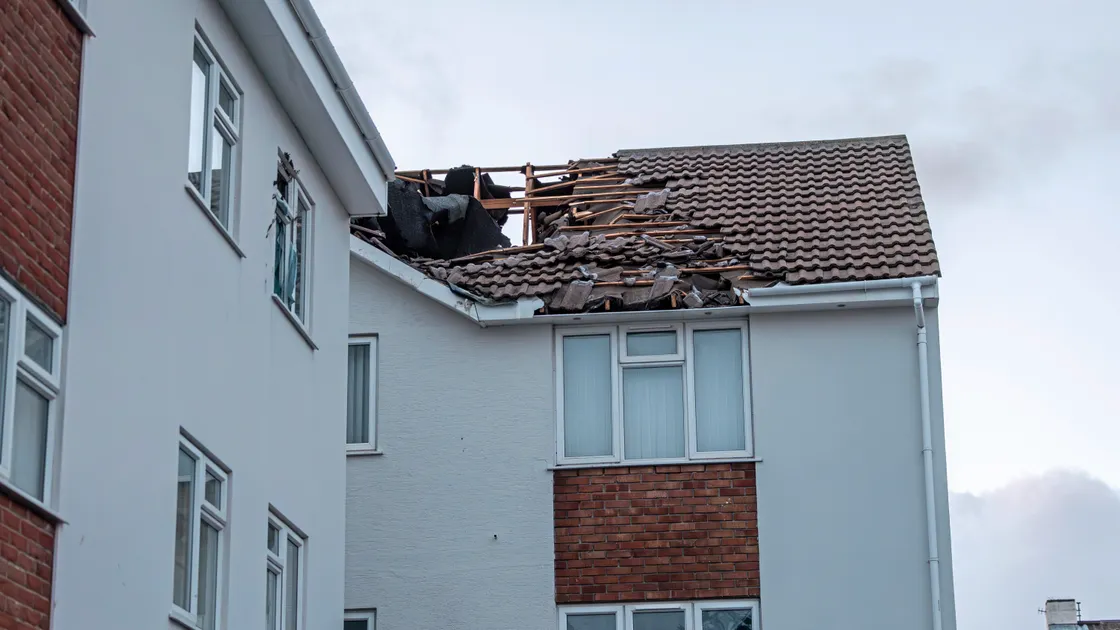 Most of the damage came from one apartment block, another was evacuated due to damage, and some residents in other blocks were evacuated to avoid debris
