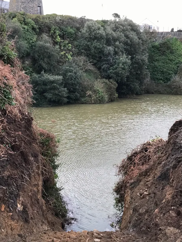 The Vale Mill has a quarry on its northern border and this has been incorporated in the new design.