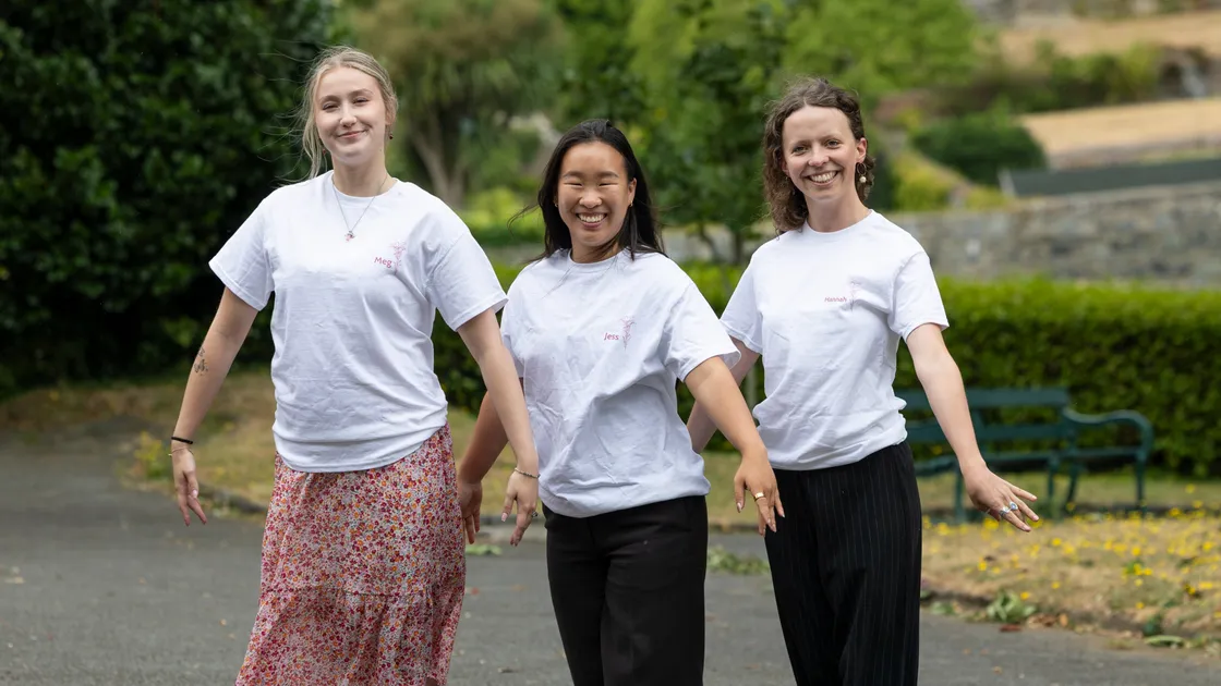 Megan Davies, left, Jess Lewis and Hannah Langlois, right, have just set up a new dance company called Lisia Dance Company and are staging their first show on 30 July.