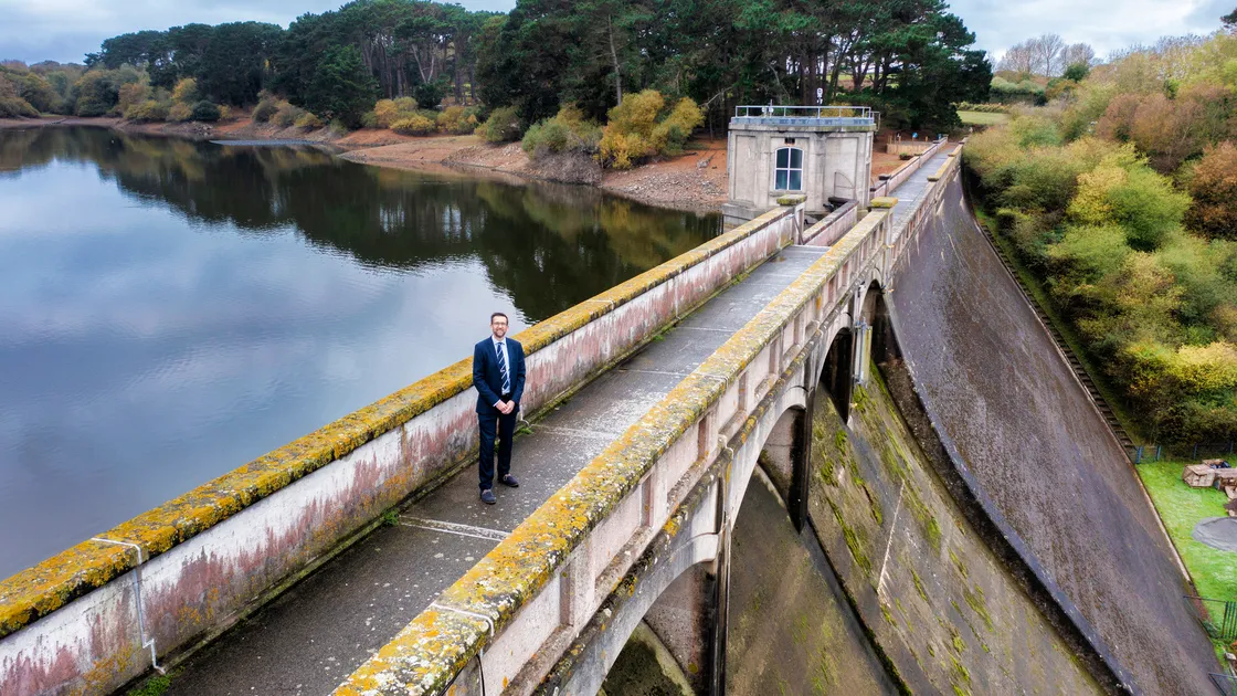 Guernsey Water CEO Steve Langlois at St Saviour's Reservoir. (Picture by Peter Frankland, 30392752)