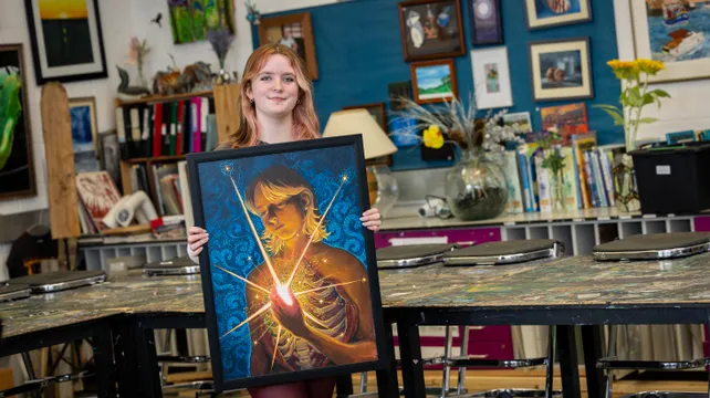 Art student Francoise gets one of top GCSE grades nationally