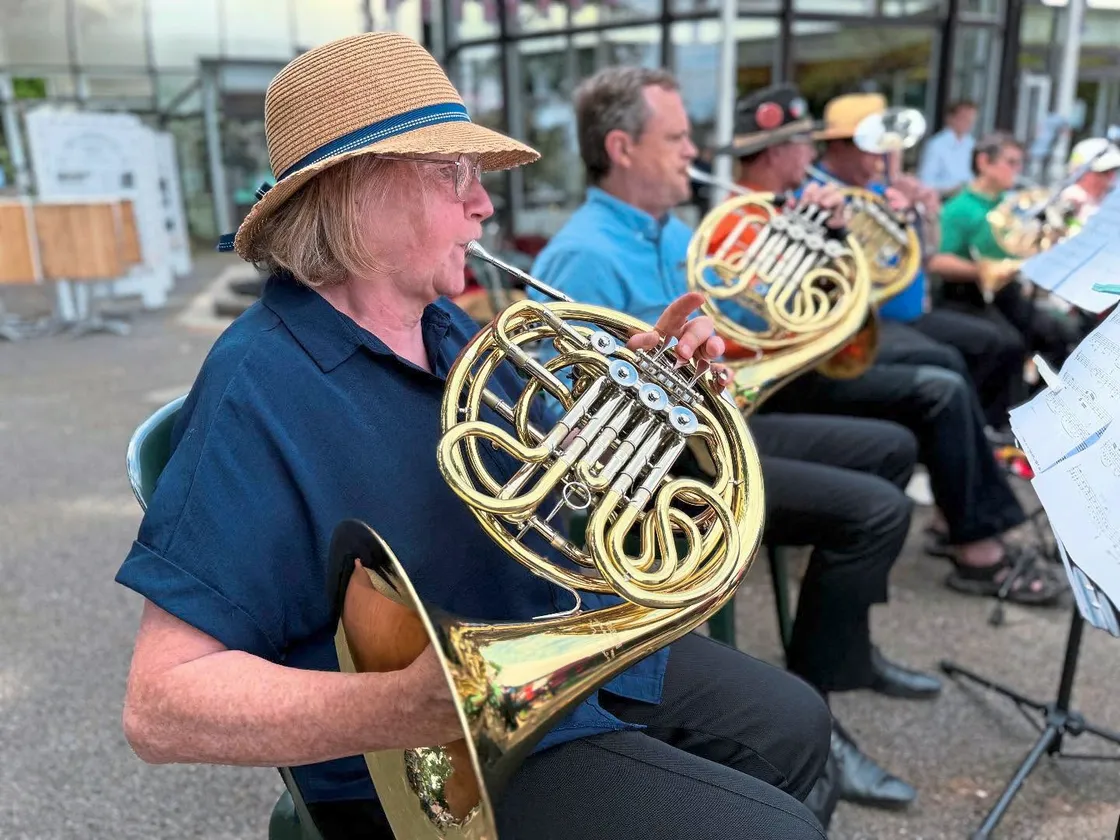 GSW’s horn section earlier this year at a Candie Gardens concert