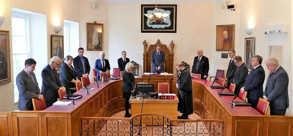 The first full Alderney States meeting of 2021 was to change the law on liability for vaccinations of the Covid-19 vaccine. (Picture by David Nash)