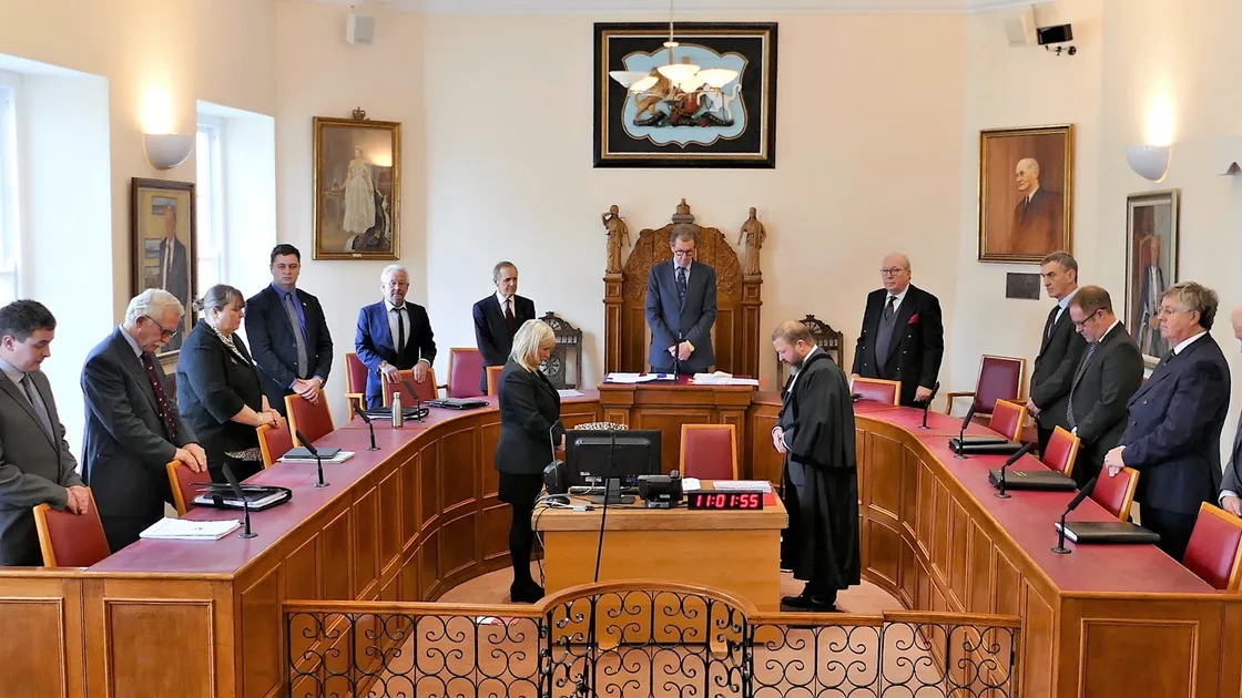 The first full Alderney States meeting of 2021 was to change the law on liability for vaccinations of the Covid-19 vaccine. (Picture by David Nash)
