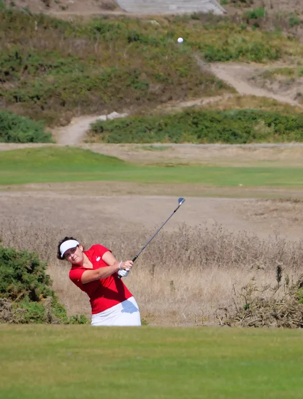 Melissa McMahon fought back hard on Sunday and got to within two.