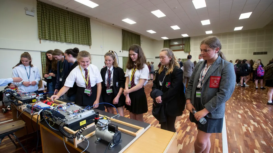 Pictured at Inwed at Les Ozouets Campus are, left to right, Katie Anderson and Harly Carreia, both 15, Grace Lanoe, 14, Lillie-May Hawkins and Patience Ogier, both 15. (Picture by Cassidy Jones, 29672222)