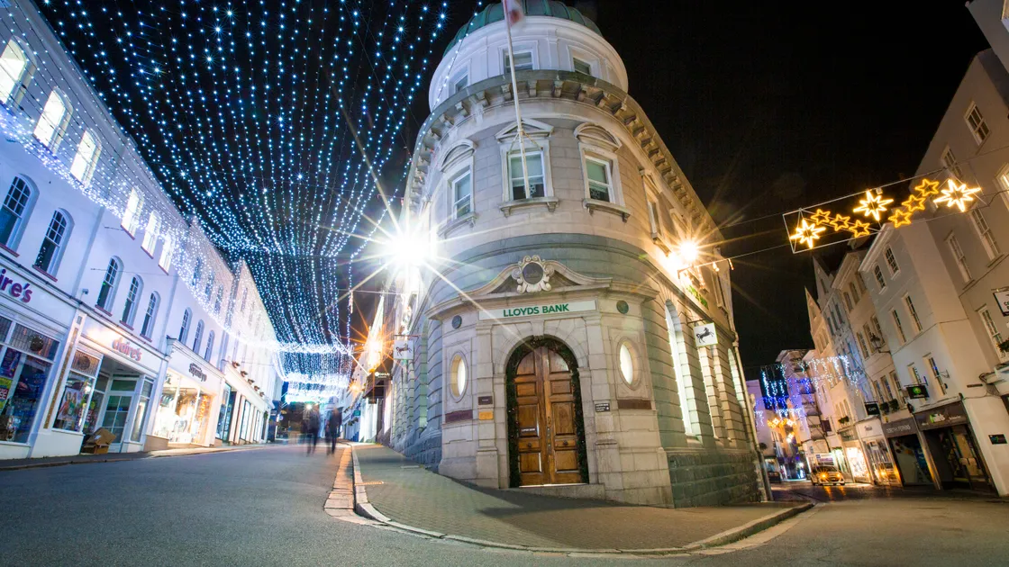 Christmas lights in Town.