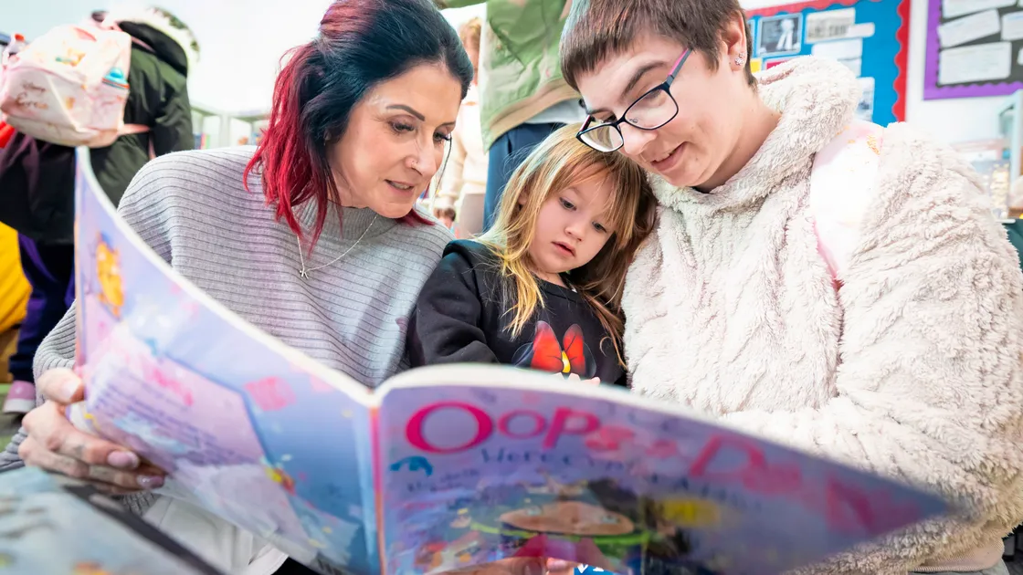 Karyn Merrien, left, from Bright Beginnings