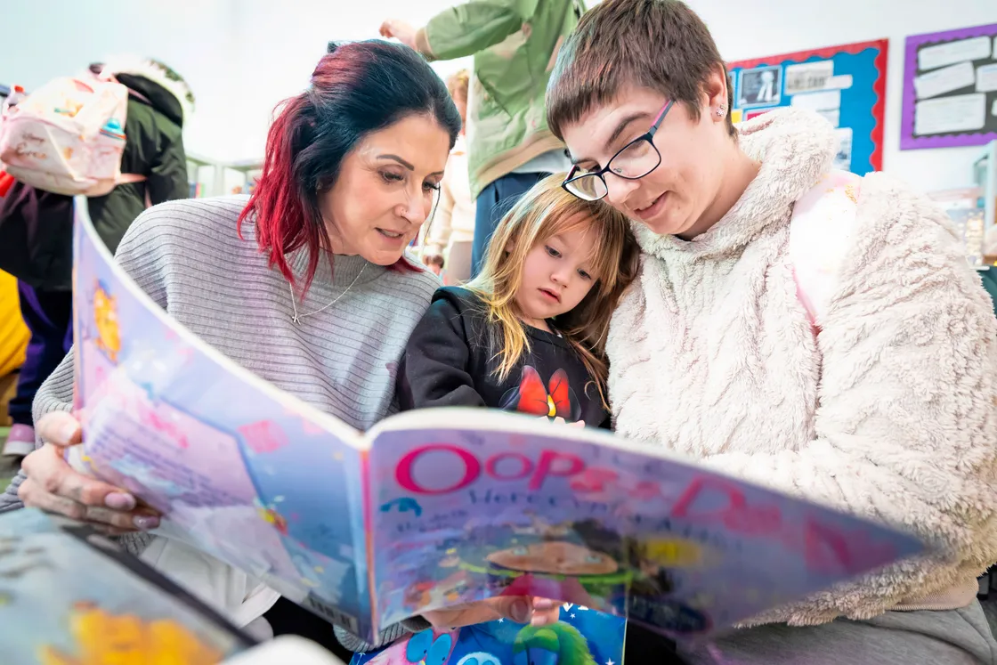 Karyn Merrien, left, from Bright Beginnings