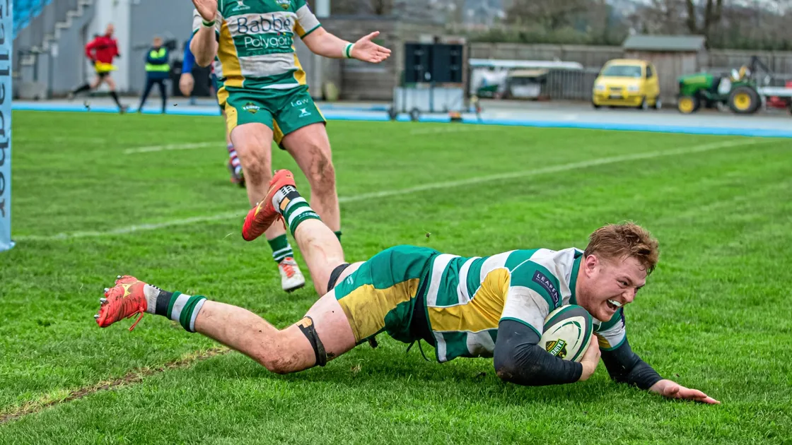 Hugo Culverhouse scored two tries as Raiders secured a memorable — and vital win — at Footes Lane. (Picture by Martin Gray/Guernsey Sport Photography, 32877856)