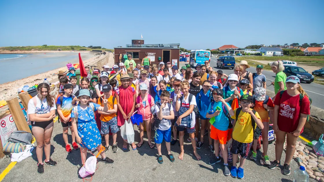 The end of primary school week for Amherst Primary School Year 6 pupils would usually have been camping, but although that has not gone ahead, they have continued with their planned activities, including a day at Vazon yesterday on the hottest June day since 2015. (Pictures by Sophie Rabey, 28403552)