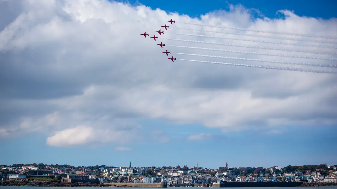 The Red Arrows during last year's display. (Picture by Peter Frankland, 33323081)