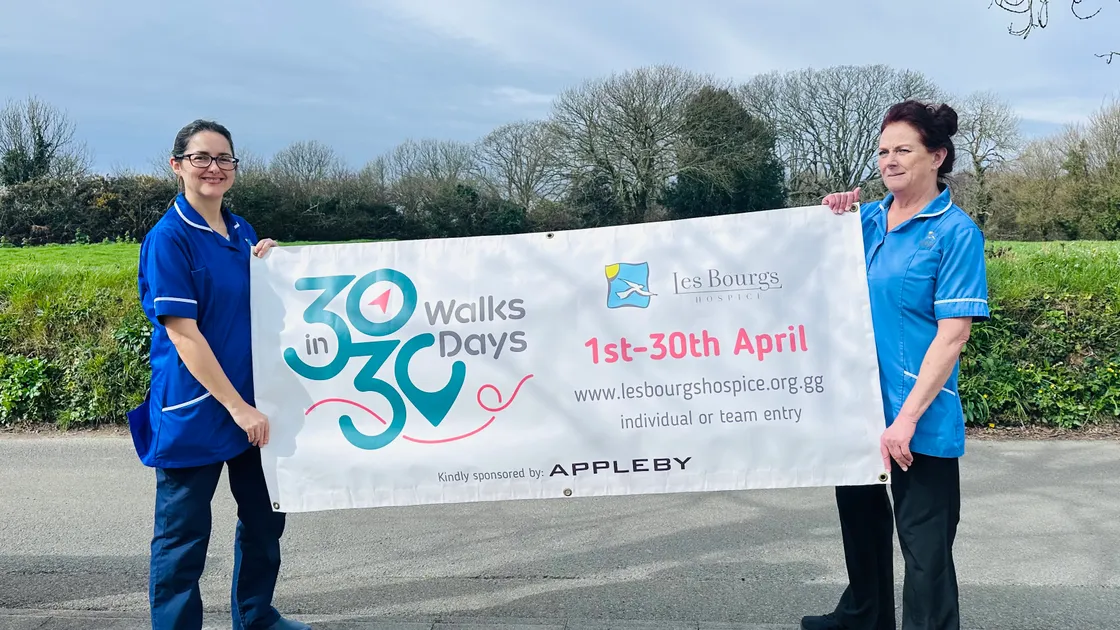 Les Bourgs Hospice nurses Monica Sobral, left, and Cynthia Le Roux launch this year's 30 Walks in 30 Days fundraiser for the charity. 			 		 (34663606)