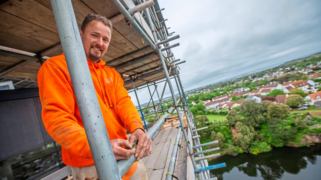 Shaun Gibbs of Access Scaffolding.. (Picture by Peter Frankland, 33241751)