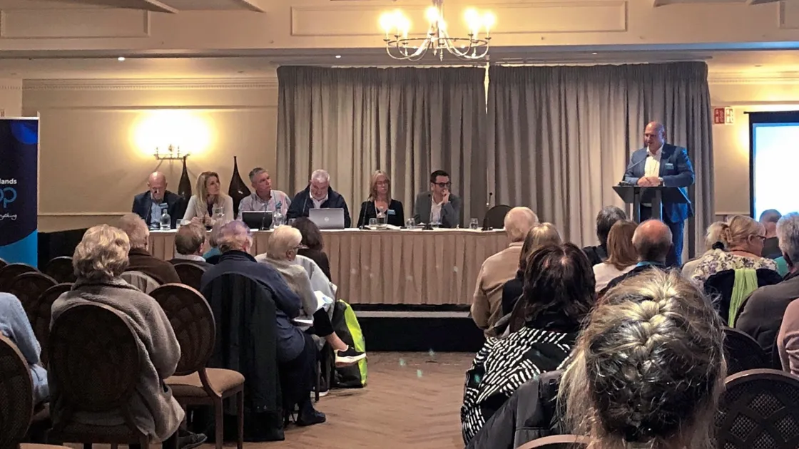 Channel Islands Cooperative Society chairman Jon Bond addressed members at a special members meeting at St Pierre Park Hotel on Tuesday night. (33009848)