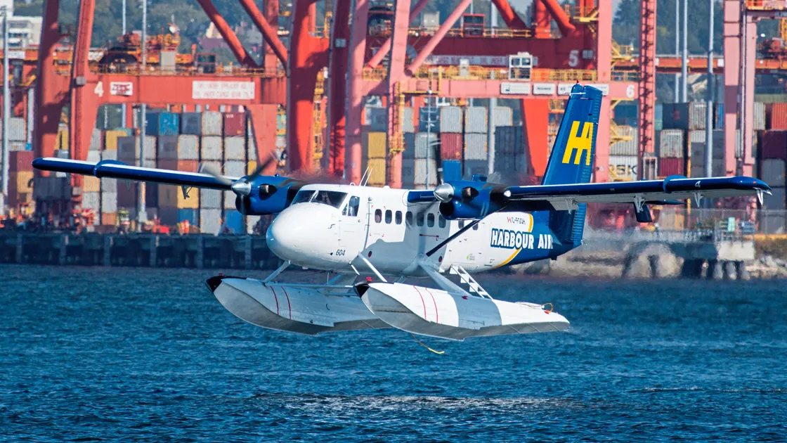 A De Havilland Single Otter aircraft operating a service for Harbour Air Seaplanes in Vancouver. It can carry up to 14 passengers at a top speed of 130 mph and at a maximum height of3,000ft. (22417796)