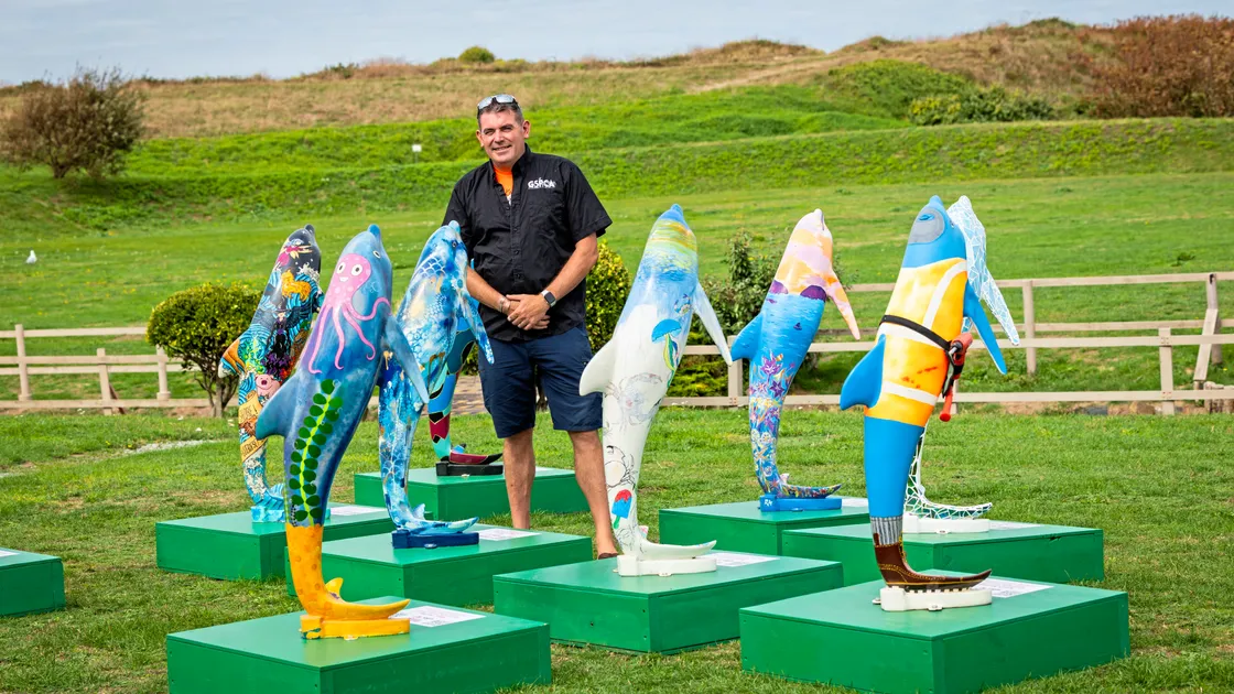 GSPCA manager Steve Byrne with some of the dolphins