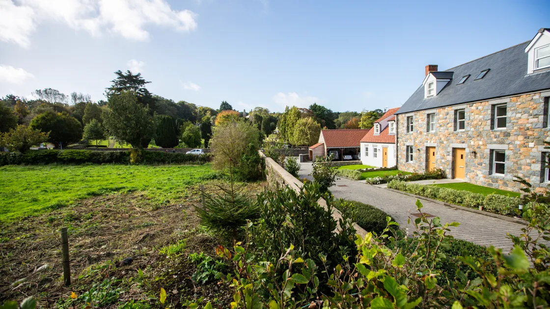 Field and houses on Wellington Close on Route Isabelle close to where unexploded WW2 bombs are suspected to be. (Picture by Sophie Rabey, 33707692)