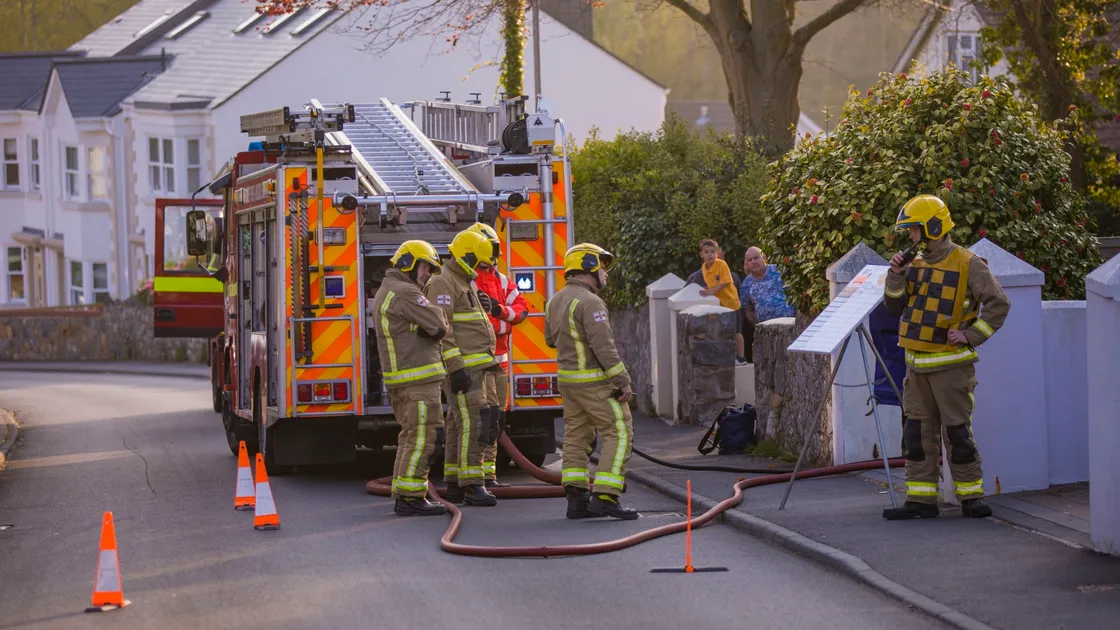 Guernsey Fire & Rescue Crews used breathing apparatus to enter the property. (Picture by Sophie Rabey, 29467656)