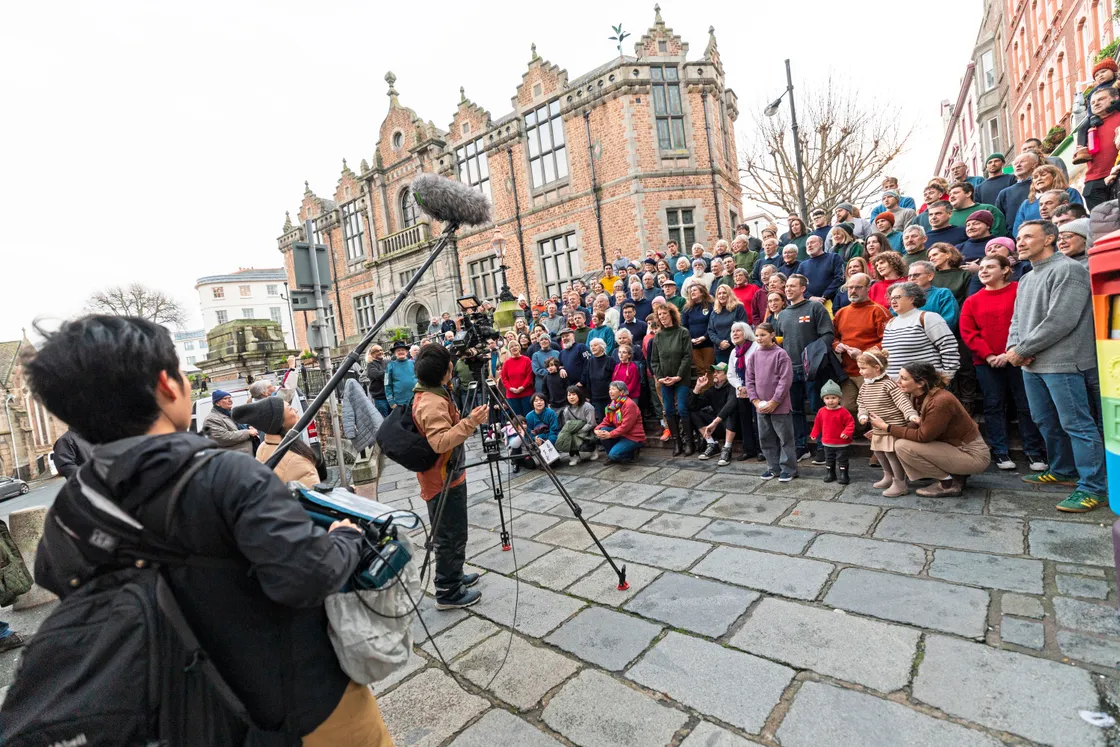 The crew from NHK – Japan's publicly-funded broadcaster, similar to the BBC – has been in Guernsey filming scenes for a new TV show to be broadcast in Japan later this year. (Picture by Sophie Rabey, 33984563)