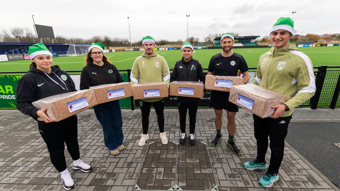Left to right, Aimee Ogier, Hayley Vance, Charlton Gauvain, Brandon Wallace, Ross Allen and Jacques Cauvin