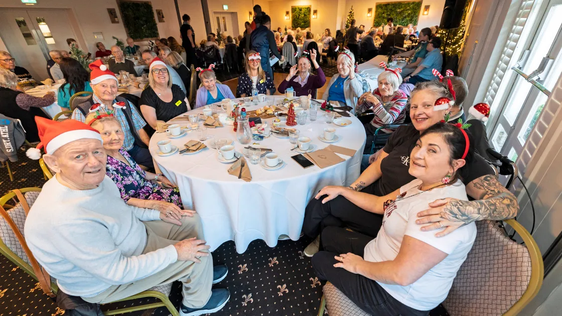 Residents and staff from Le Platon Residential Care Home