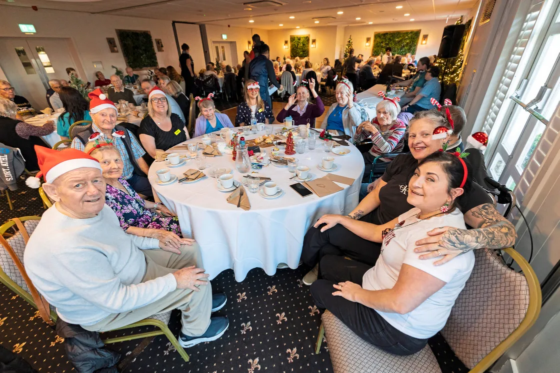 Residents and staff from Le Platon Residential Care Home