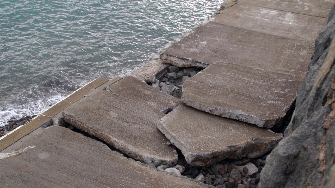 Havelet slipway was damaged in a storm in 2018 and its repair has been a States priority since November 2020. Work is due to start next month. (Picture by Tony Rive)