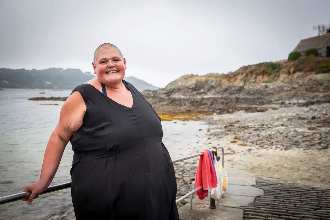 Lorna Froome has just surpassed swimming every day for 1,000 days. She began the challenge originally to swim every day for a year, and decided she would carry on. Swimming at Fort Grey is one of her usual spots. (Picture by Sophie Rabey, 28584190)