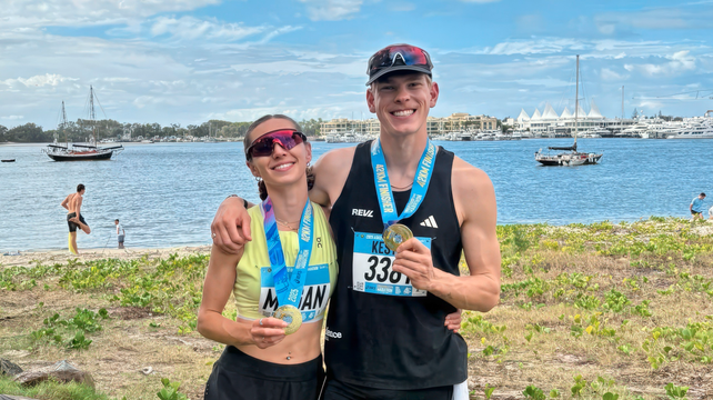 Triathlon champion breaks Island marathon record