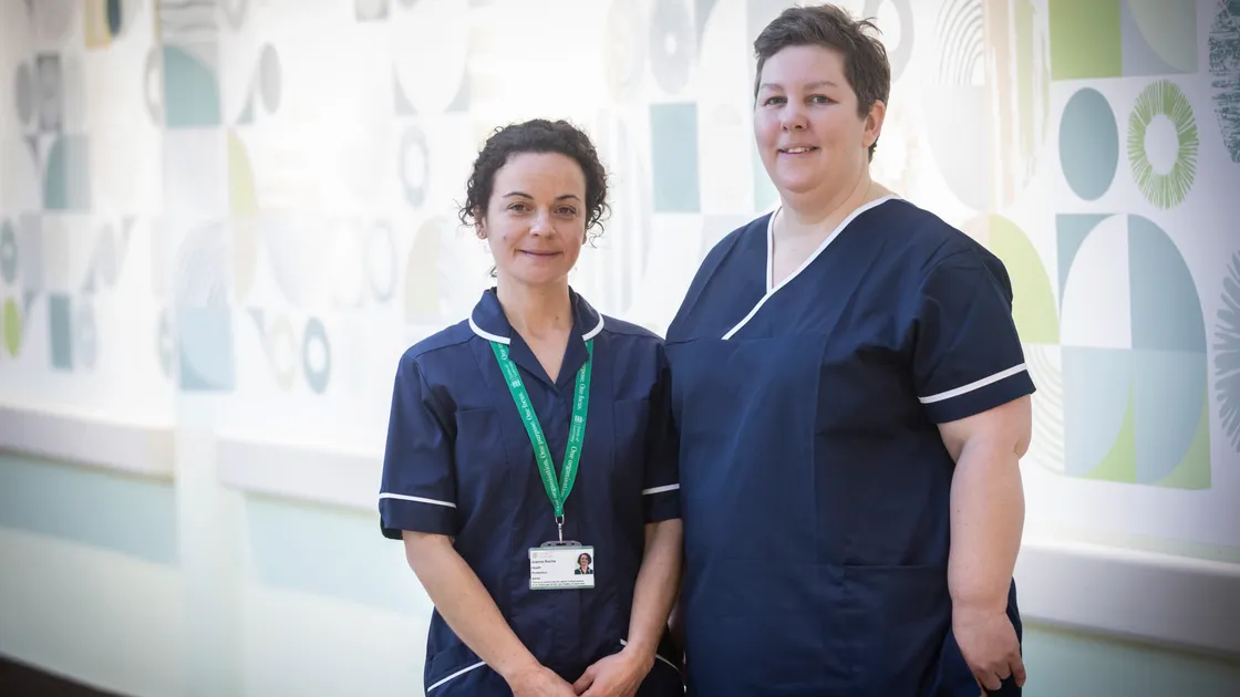 Jo Rocha, health protection nurse, left, and Alex Hawkins-Drew, head of Public Health for women and children’s services and Public Health lead for the Covid-19 vaccination programme. (Picture by Peter Frankland, 29030675)