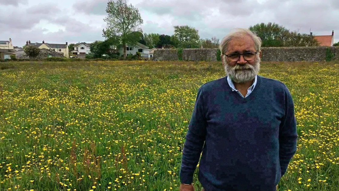 National Trust president Mike Brown in one of his fields. (32190312)