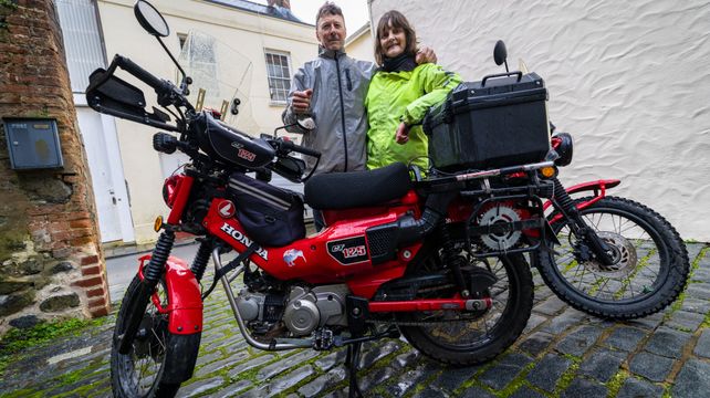 New Zealand couple stop off during world-wide biking tour