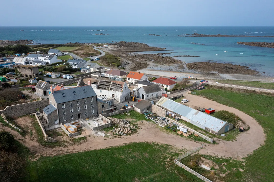Peter and Amy Stenner bought the property in 2023 and in early 2024 work started to renovate the buildings near Port Grat, which had stood unoccupied for some 40 years.
