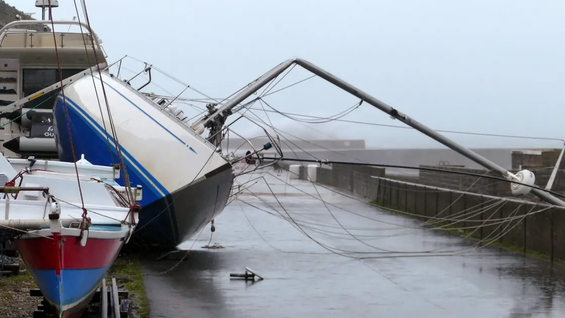 Alderney suffered winds in excess of 100mph. (Picture by David Nash, 32685518)