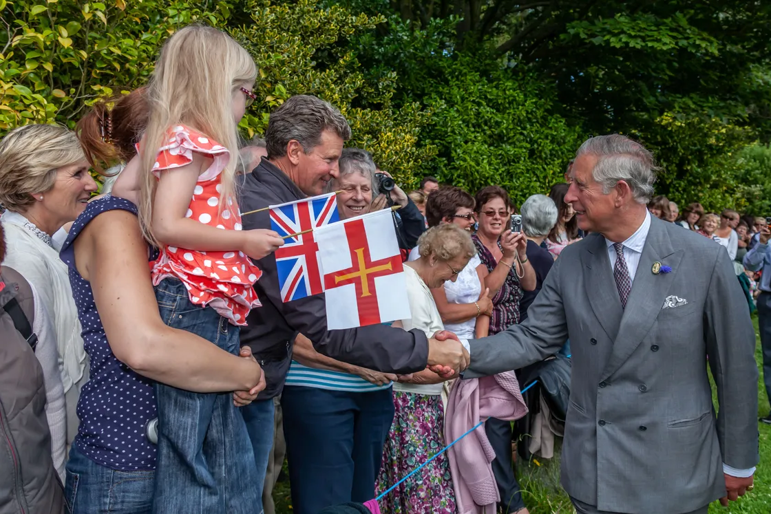 The King, then Prince Charles, during a previous visit to the Bailiwick. (33315416)
