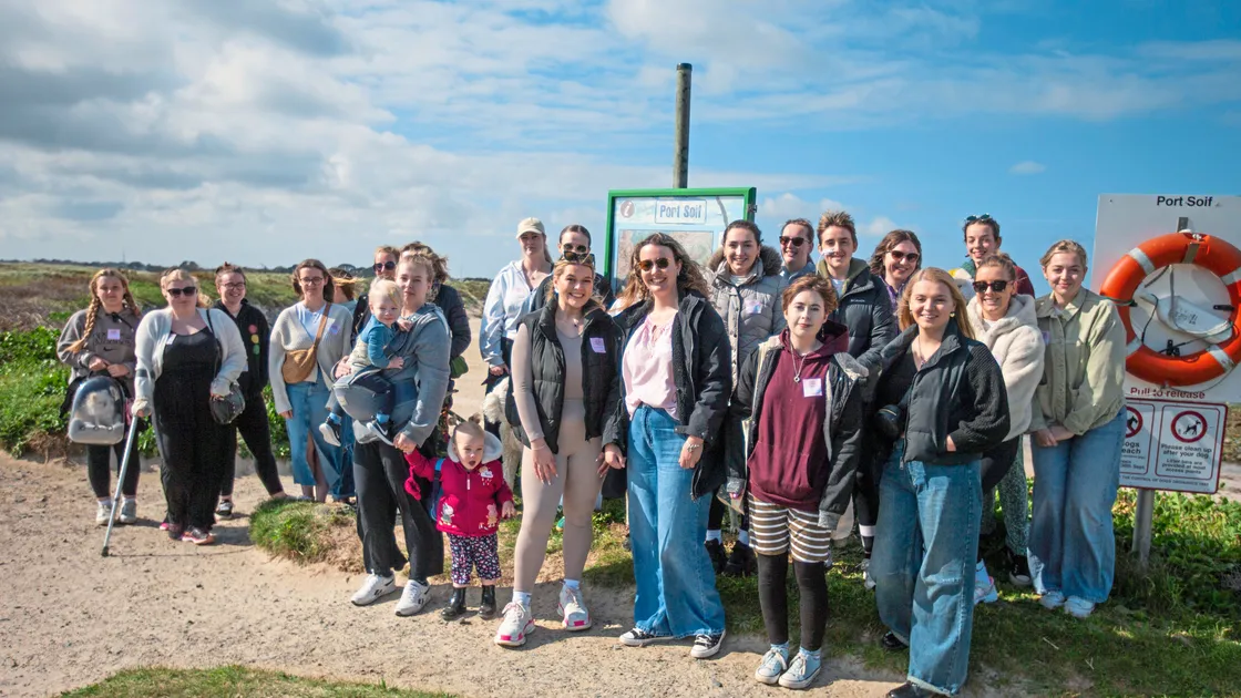 The Twenty Something Club ahead of the beach walk at Port Soif. (Picture by Connor Rabey, 33162099)