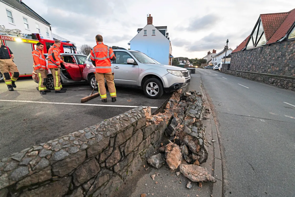 Police on the scene said that no one was injured but the supermarket wall was badly damaged