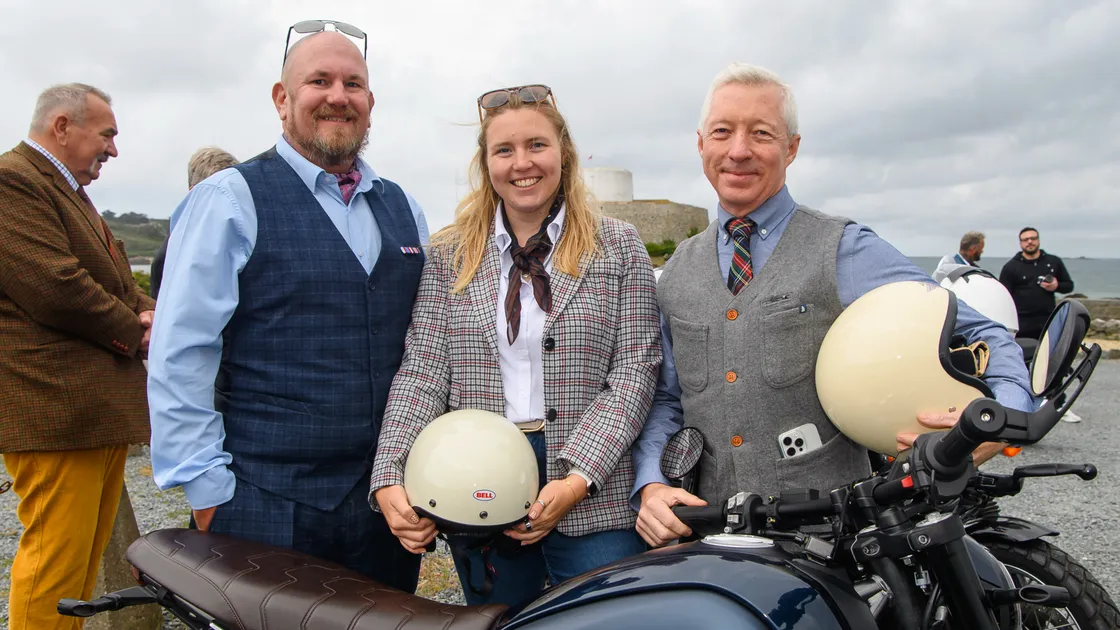Gareth Le Page with Abby and Paul Darnell.