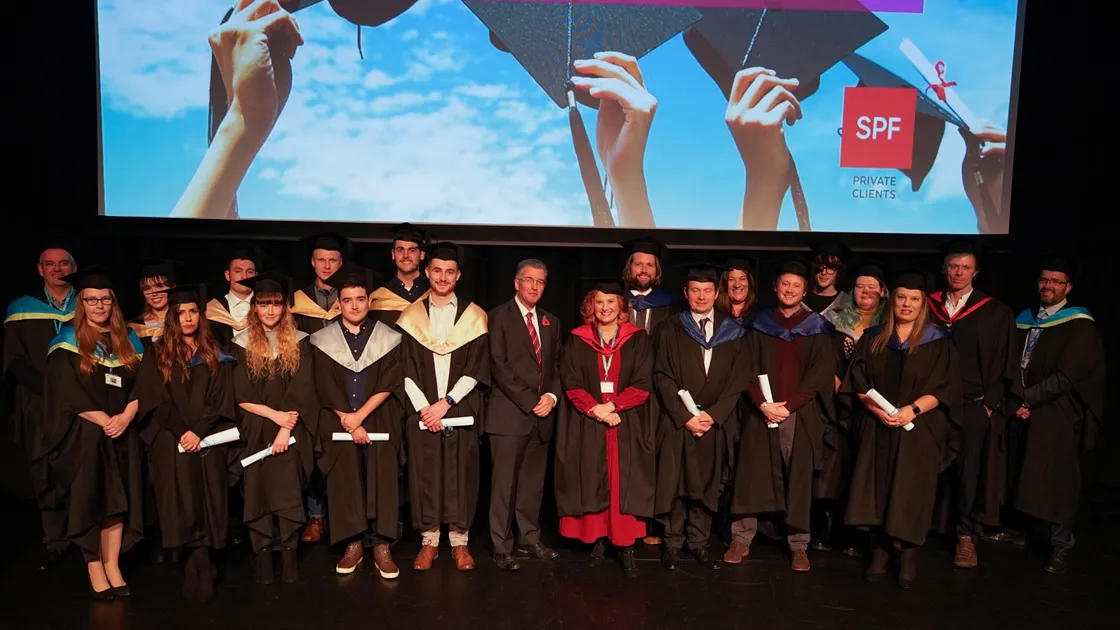 A ceremony was held for 17 Guernsey College of Further Education students who graduated on Tuesday 3 November, with certificates presented by Bailiff Richard McMahon. Image supplied by TG Communications. (28894950)