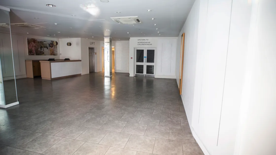 The Monsoon shop in the High Street has been stripped of its stock. Its parent company, Monsoon Accessorize, has warned landlords that stores will close permanently if rent is not waived. Accessorize still has stock, but was not open on Saturday. (Pictures by Sophie Rabey, 28340408)