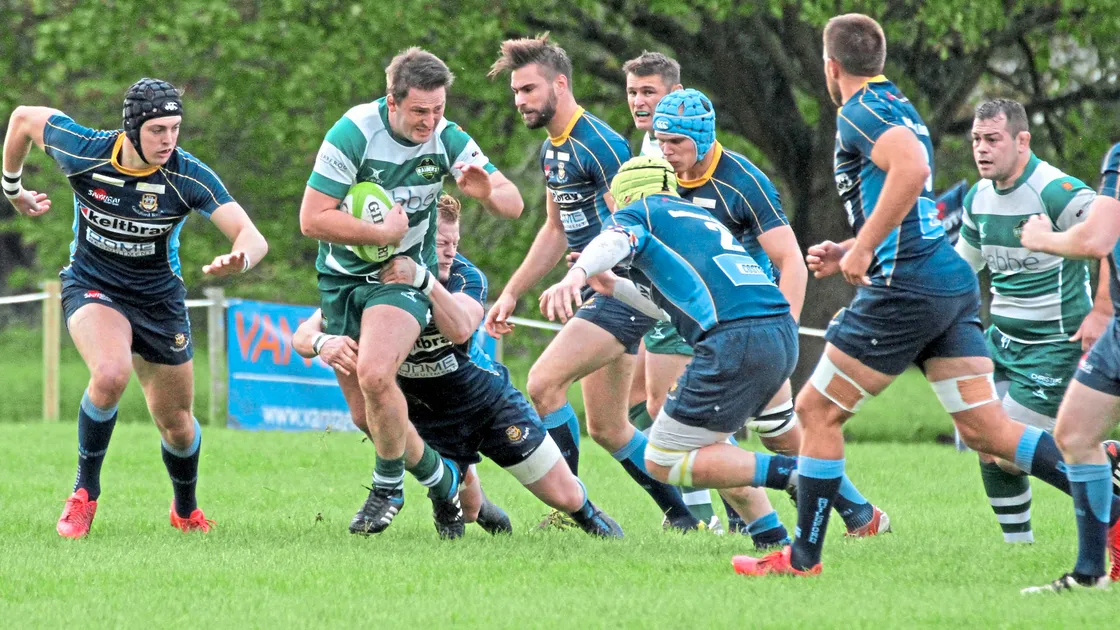 Doug Horrocks on the charge for Raiders at Guildford. (Picture by Mike Marshall)